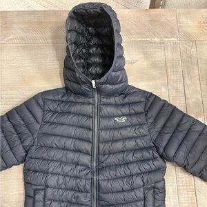 Men’s Hollister black puffer coat